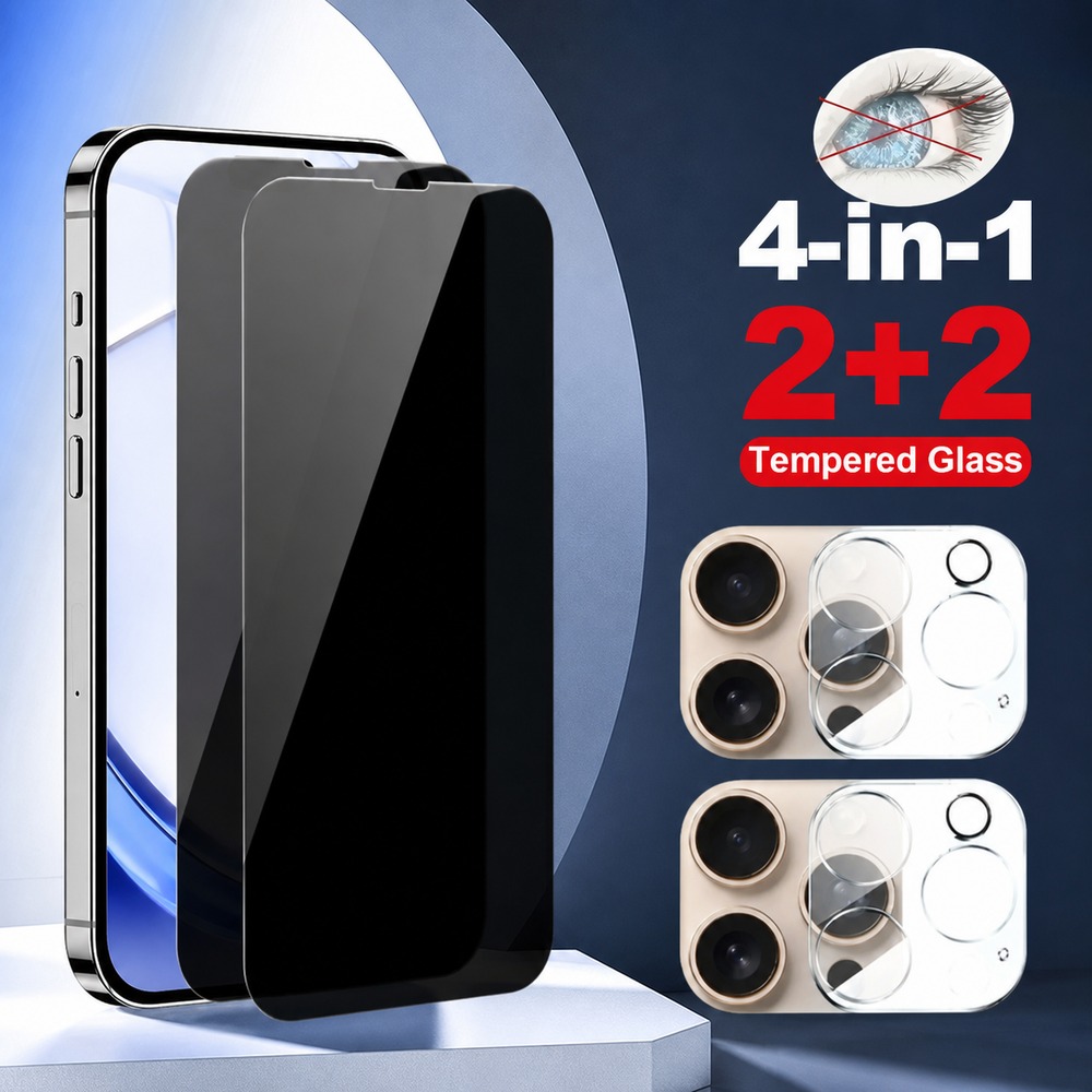 Realme Gt 6 - 2+2PCS Vidro Temperado de Privacidade para