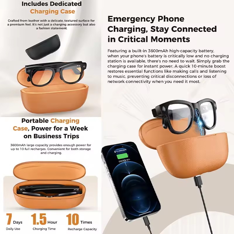 Novo 800w 4k câmera hd óculos  - Smart Glasses Lens avaliação e preço